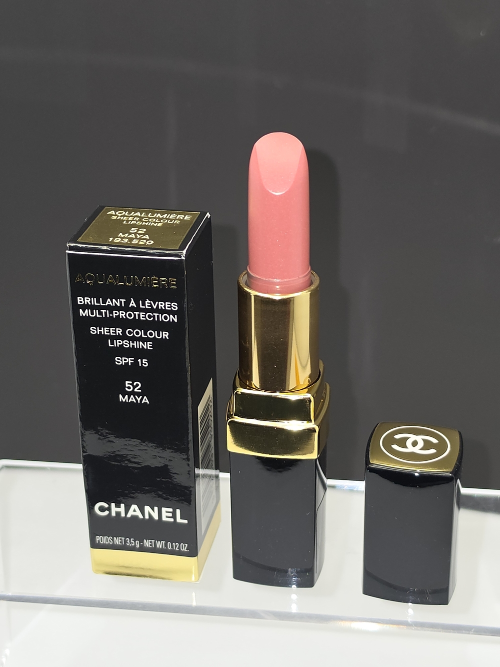 RARE CHANEL AQUALUMIÈRE LIPSHINE- 52 "MAYA"